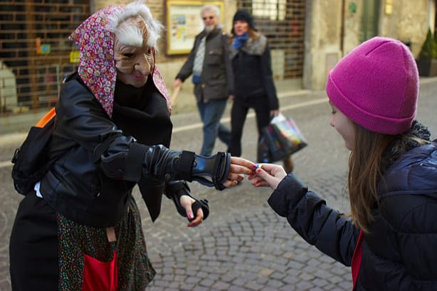 La Befana, pictured in Le Marche, Italy